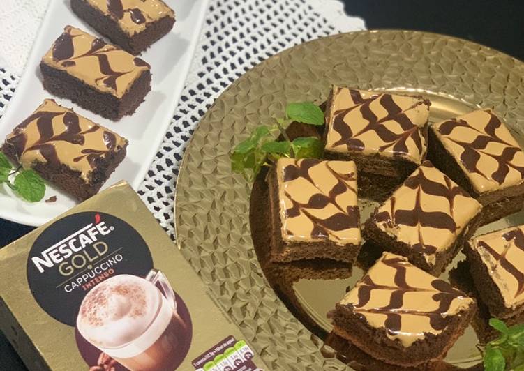 Steps to Prepare Speedy Chocolate Dalgona Coffee Cake 🍰