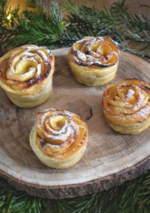 Une photo de Roses de pommes au spéculoos