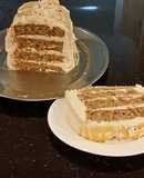 Apple Spice Layer Torte with Caramel Mousse Filling and Frosting