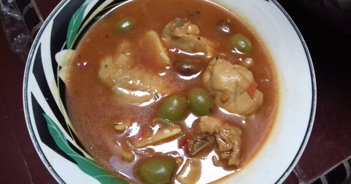 Resep Hühner Gulasch mit Oliven (Kari ayam versi Eropa dengan buah ...