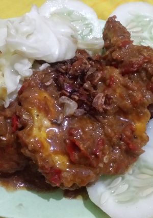 Foto resep Ayam dan Telur Bumbu Rujak