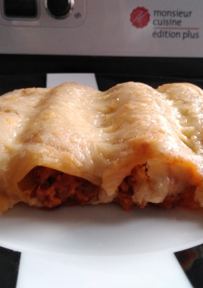 Una foto de Canelones carne (Monsieur cuisine)