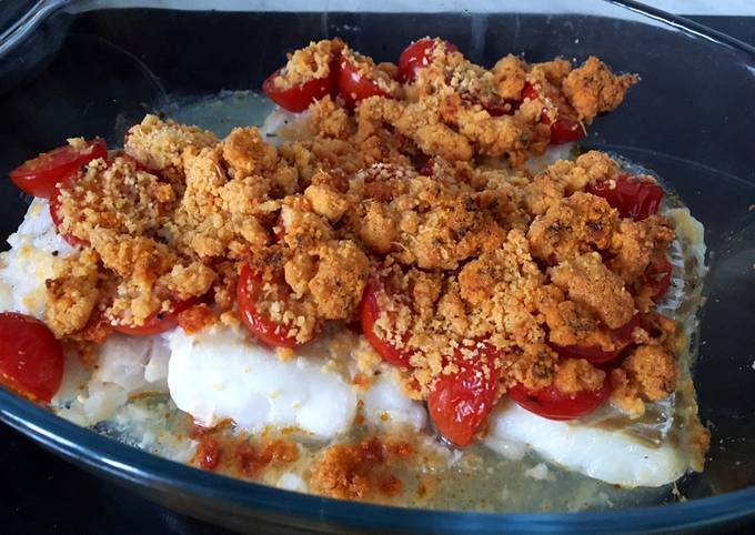 Dos de cabillaud crumble parmesan chorizo de Manonfaitmaison - Cookpad