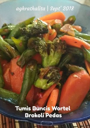 Foto resep 130. Tumis Buncis Wortel Brokoli Pedas