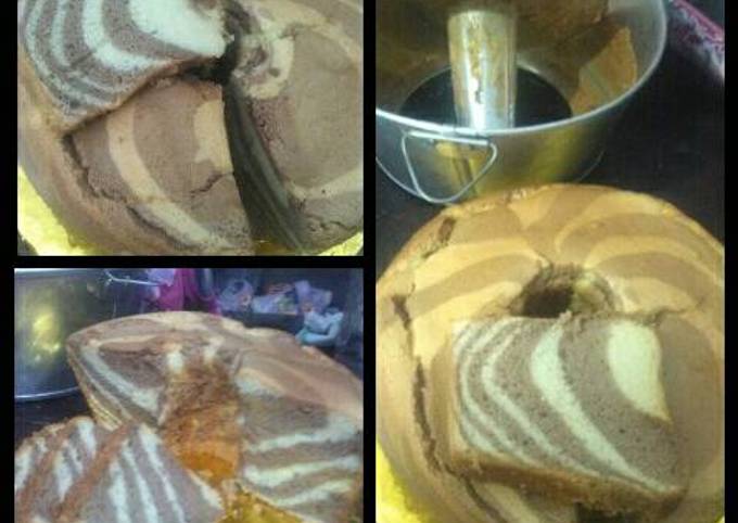 Zebra Chiffon Cake foto resep utama