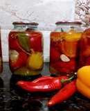 Маринований болгарський перець з капустою на зиму