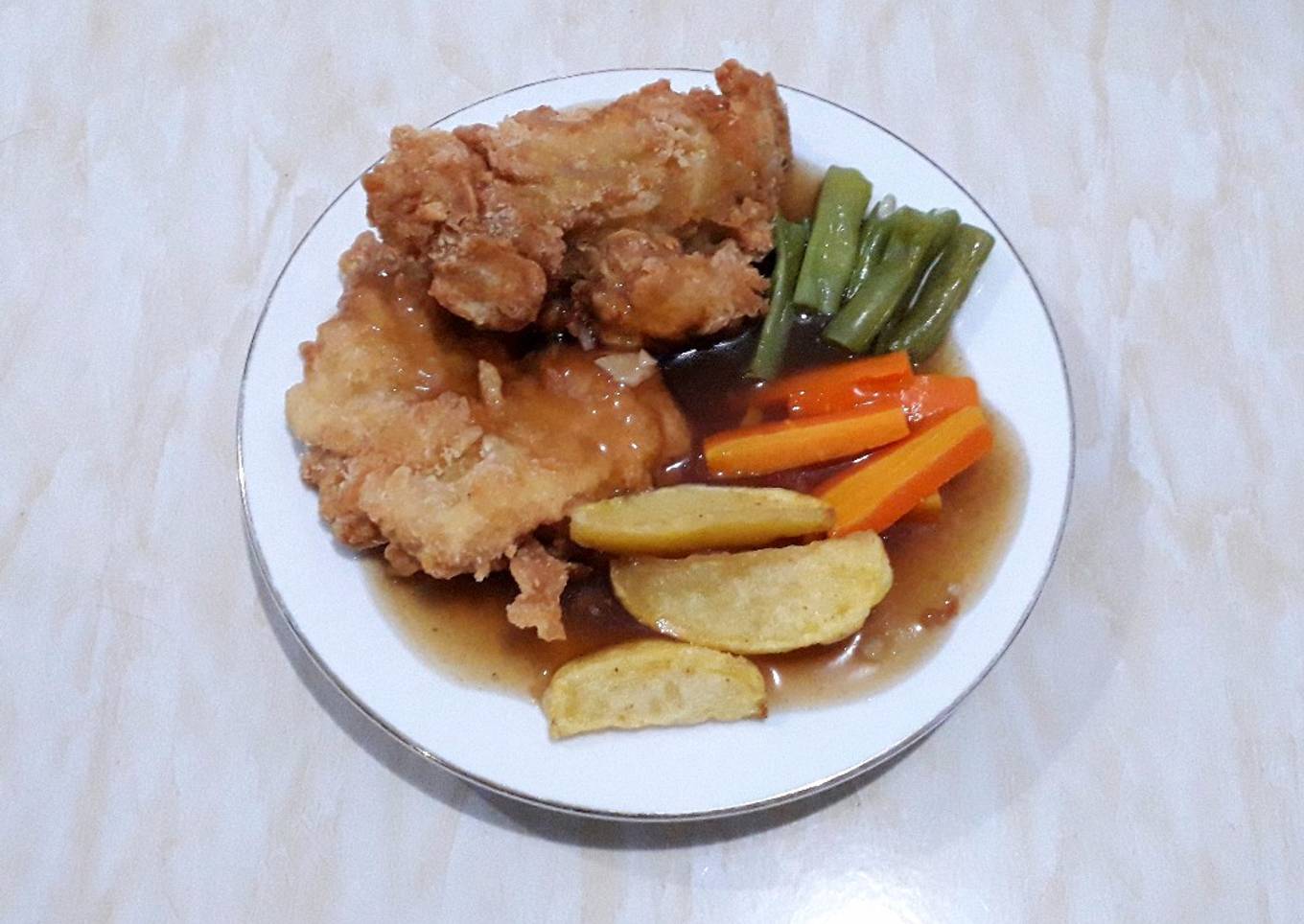 Crispy Chicken Steak Homemade