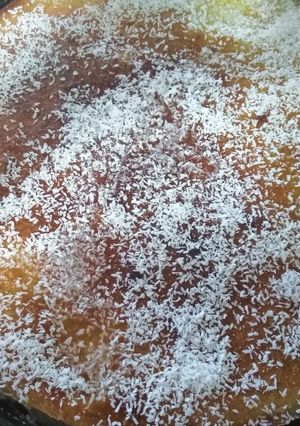 صورة لوصفة بسبوسه بقشطة الموز والكلمنتين اختراعي
