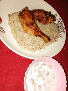 صورة لوصفة كبسه الدجاج بالقرفه 🍚🍗 بصوص الزبادي بالزيتون والثوم