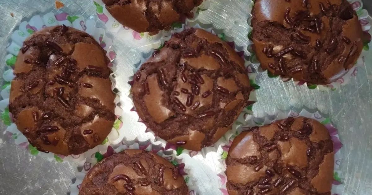 Brownies fudgy (shiny crust) tanpa mixer