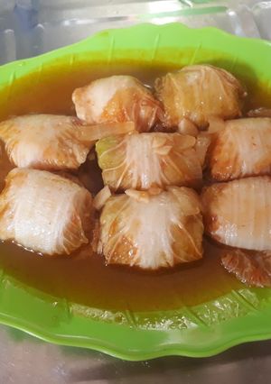 Foto resep Sawi putih gulung isi daging