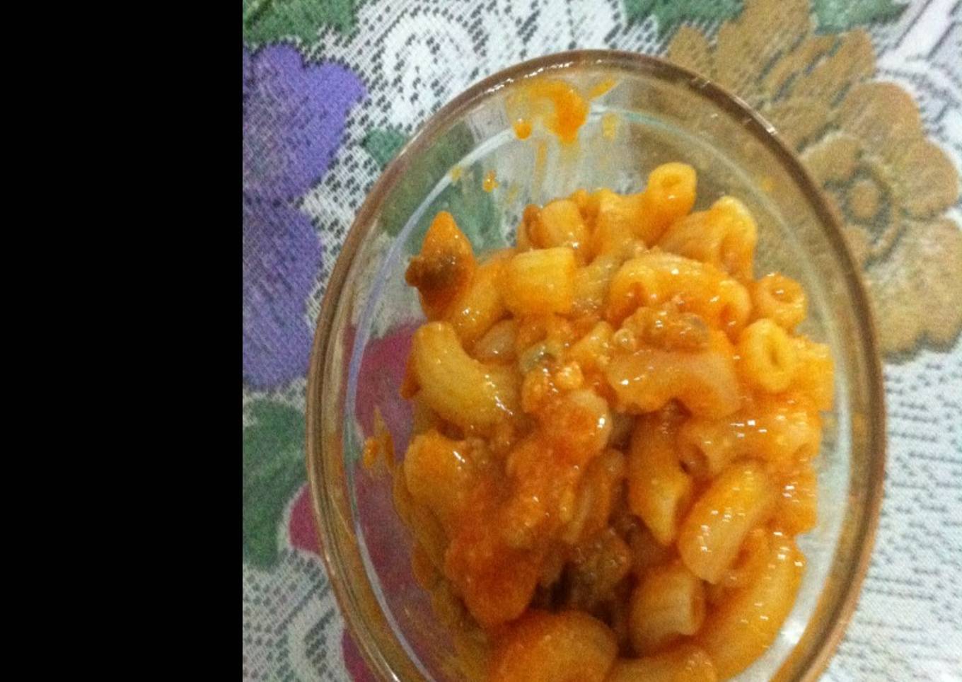 Macaroni Rebus Saus Tomat Keju