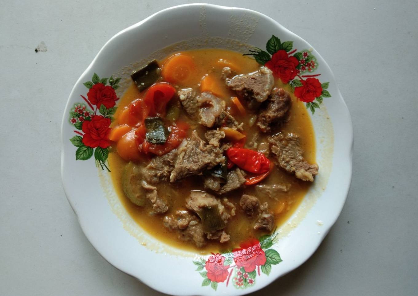 Asem asem pedas daging sapi