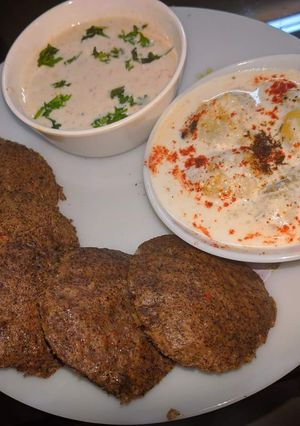 A picture of Kuttu idlies infused with lauki.