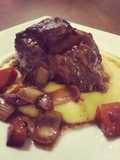 Braised oxtail in a red wine reduction 