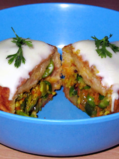 A picture of Veggies bread roll.