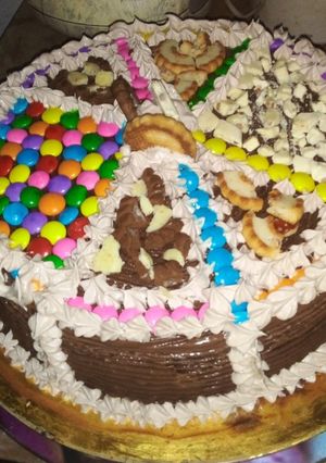 Una foto de Torta de chocolate colorida