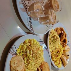 A picture of Diwali snacks.