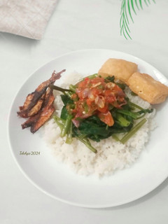 Foto resep Kangkung siram sambal pecak