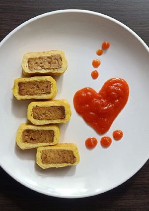 Foto resep Tempe Bacem Dadar Gulung