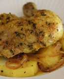 Lemony Garlic Chicken and Potatoes