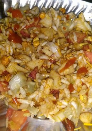 A picture of Chatpati + Spicy Bhel.