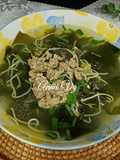 Canh rong biển bò băm