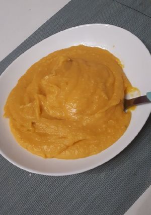 Una foto de Sopa crema de zapallo
