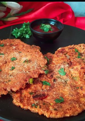 A picture of Oats Uttapam.