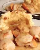 Cồi Sò Điệp Sốt Bơ Chanh & Khoai Tây Nghiền