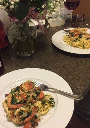 A picture of Shrimp Linguine.