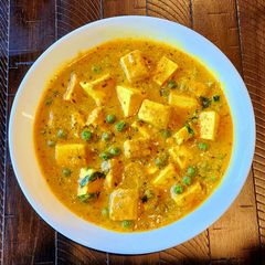 A picture of Amritsari Ajwaini Matar Paneer.