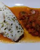 Merluza con pisto en Thermomix