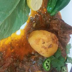 A picture of Bhaji Gosht.