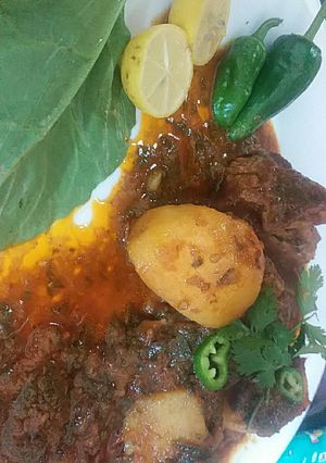 A picture of Bhaji Gosht.