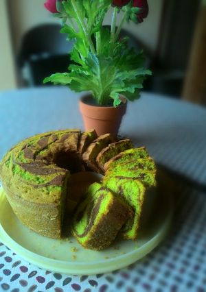 Foto resep Bolu marmer pandan lembut