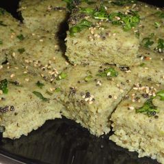Green Moong Dal Dhokla A picture of Green Moong Dal Dhokla.
