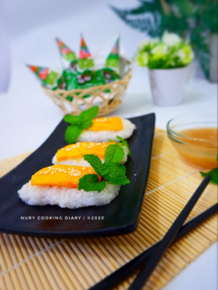 Foto resep Sushi mango sticky rice