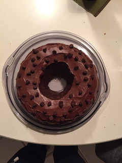 A picture of Chocolate Chocolate Chip Cake.