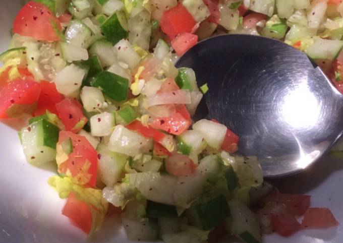 Steps to Make Homemade Cucumber refreshing salad ✨