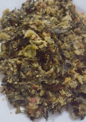 A picture of Mooli ki Sabzi.
