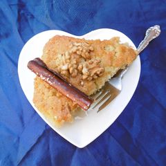 A picture of Ravani (Semolina Cake with Cinnamon Syrup).