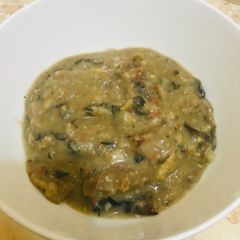 A picture of Title:white soup...ofe nsala.