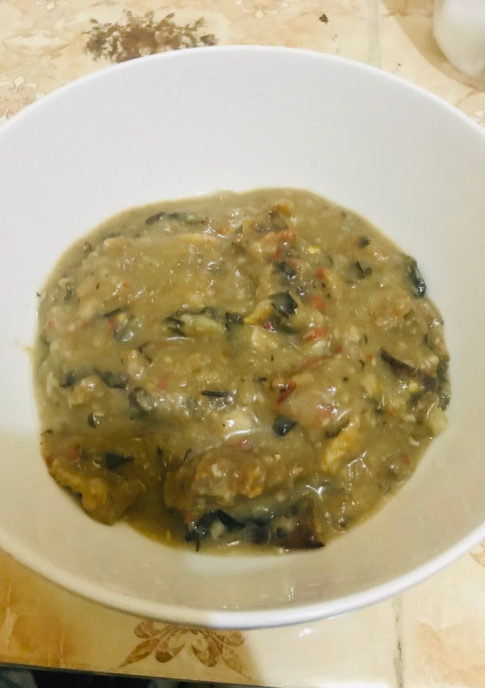 A picture of Title:white soup...ofe nsala.
