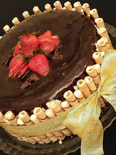 عکسی از دستور کیک شکلاتی با روکش گاناش