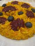 Risotto con carote e mirtilli