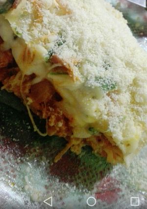 Una foto de Lasagna multicolor