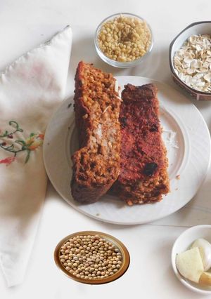 A picture of Vegan meatless meat loaf.