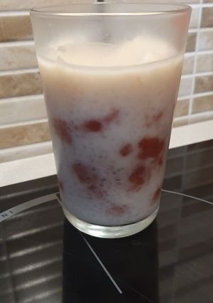 Tápióka puding házi 🍓eperlekvárral🍓 recept fotója