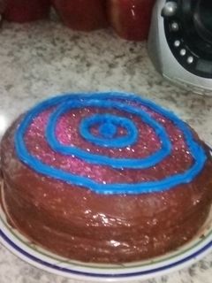 A picture of Orange Nutella cake.